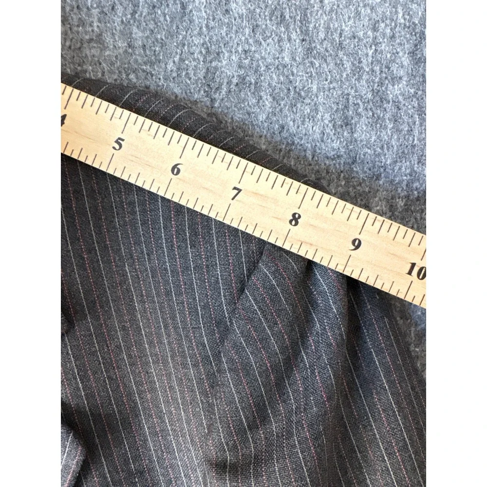 Christian Dior Monsieur Mens Grey Pinstripe‎ Wool Blazer Sport Coat 44R 2-Button